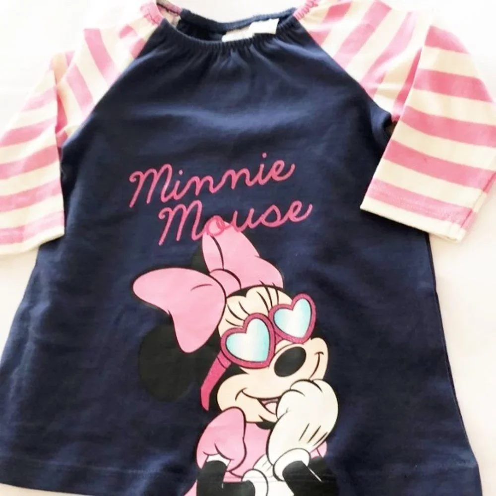 Outfit 2 piece leggings new Minnie Mouse infant girls size 4-6 months cotton H&M